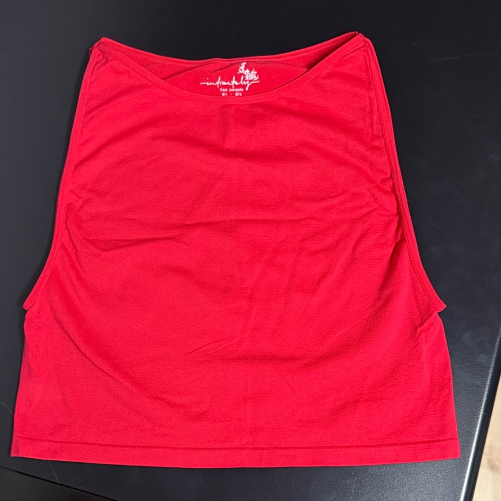 Free People Bold Red Tank Top
